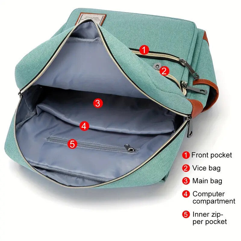 YizHixIn Fekete Utazótáska - Vízálló, Oxford Nylon 15″ Laptoprekesszel