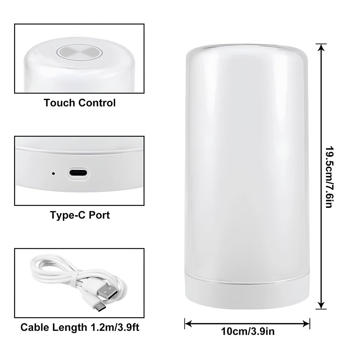 USB Stolní Lampa - Nastavitelný Světelný Tok
