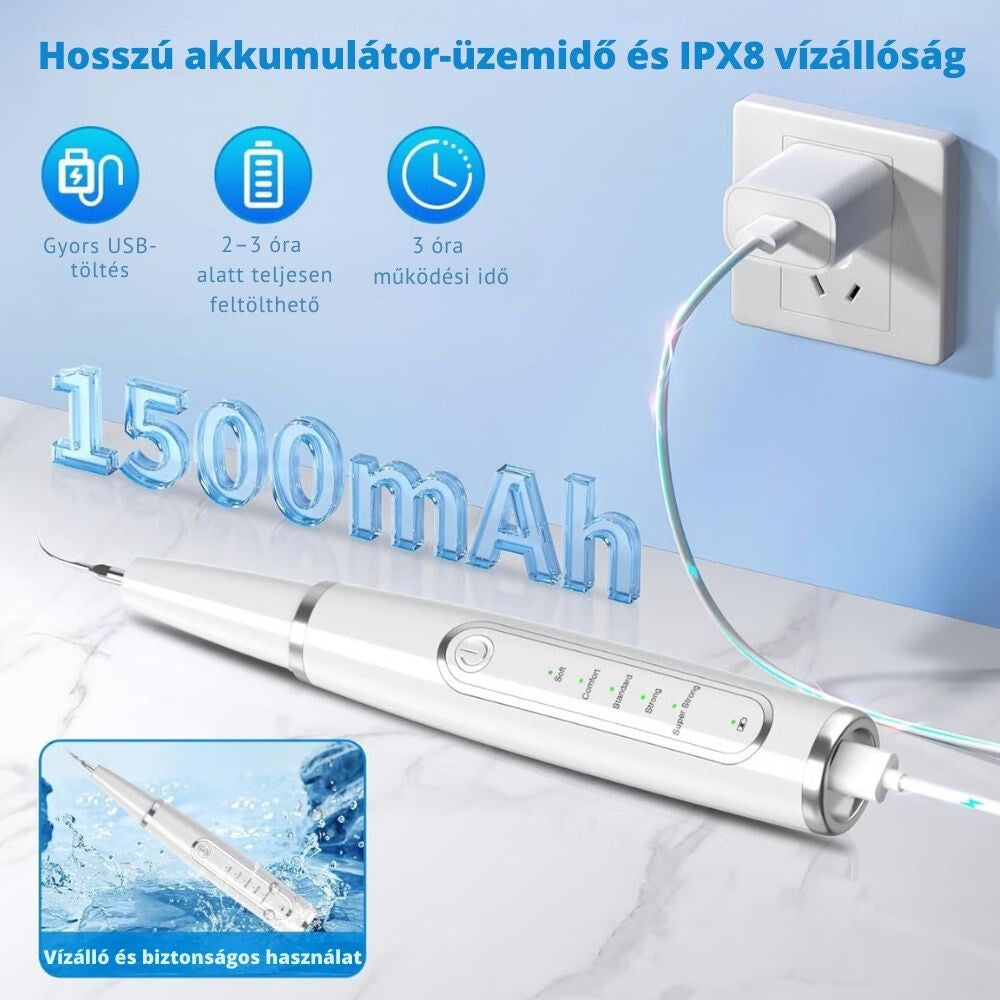 Ultraschall-Zahnsteinentferner - Wasserdicht, LED-Anzeige, 5 Modi