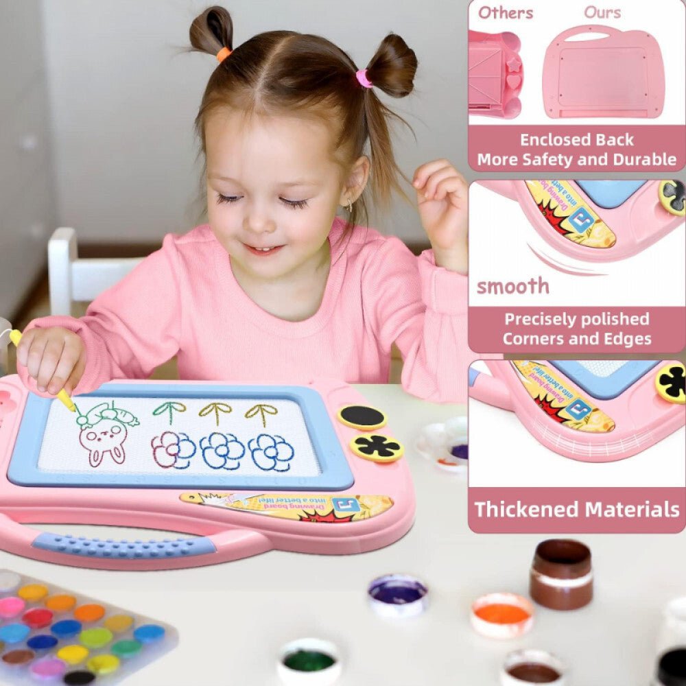 AiTuiTui Magnetisches Zeichenbrett für Kinder - Ab 3 Jahren, Rosa