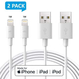 iPhone töltőkábel Apple MFi tanúsított, 2 db, 1 m – USB, gyorstöltés, adatátvitel, Amoner