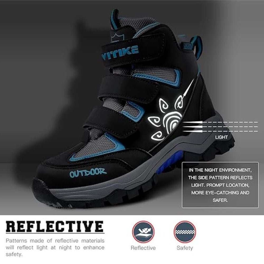 ASHION Winterschuhe Blau-Schwarz