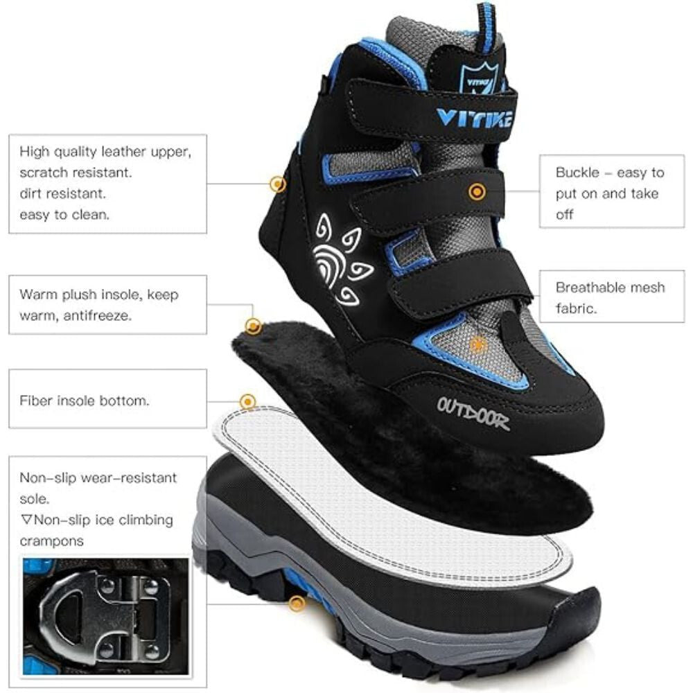 ASHION Winterschuhe Blau-Schwarz