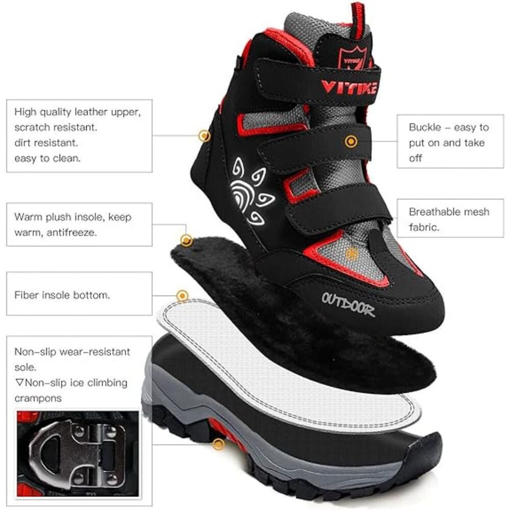 ASHION Winterschuhe Rot-Schwarz