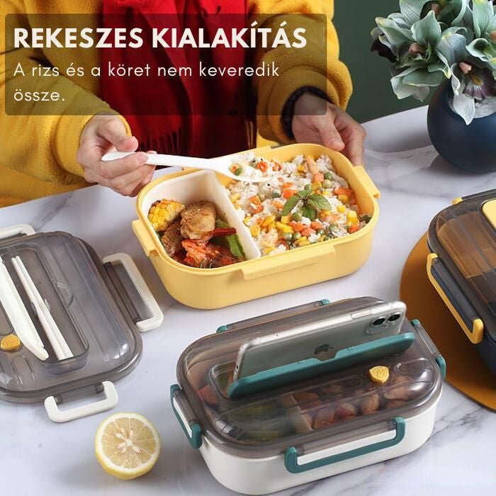 BSHOP Geteiltes Aufbewahrungs-Essensbehälter-Set 1300 ml