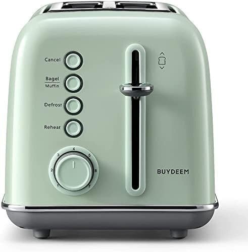 Buydeem DT620E 2-Scheiben Toaster – Extra breite Schlitze, 7 Bräunungsstufen, Bagel-Funktion