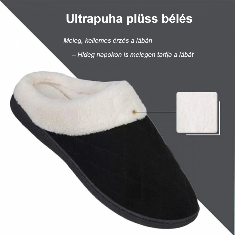 Téli mamusz ultrapuha plüss bélése és steppelt felsőrésze közelről