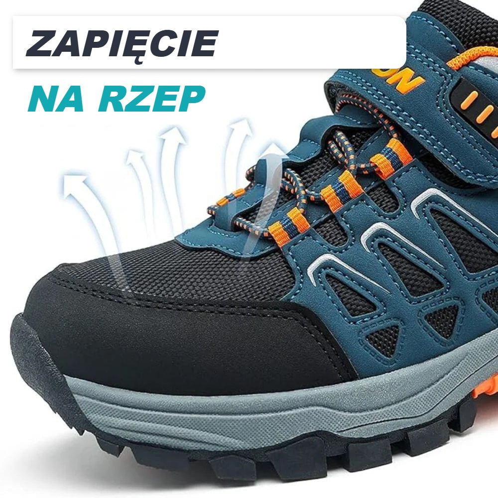 Nosek i pasek na rzep butów trekkingowych dla dzieci, przewiewna siateczka