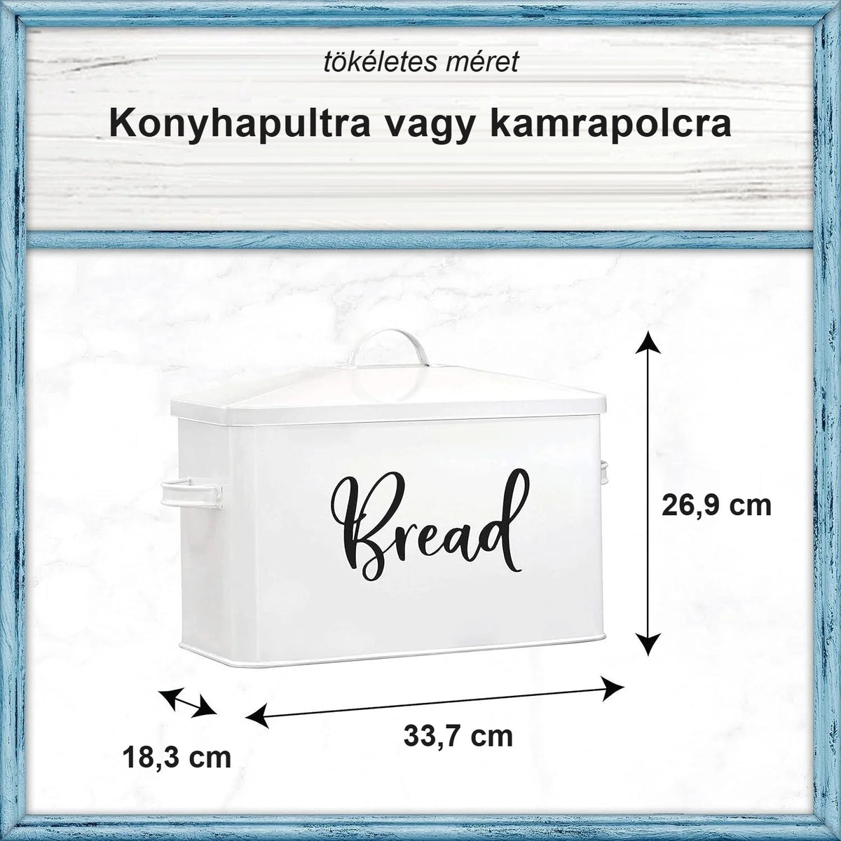 Kenyértartó méretei konyhapultra vagy kamrapolcra