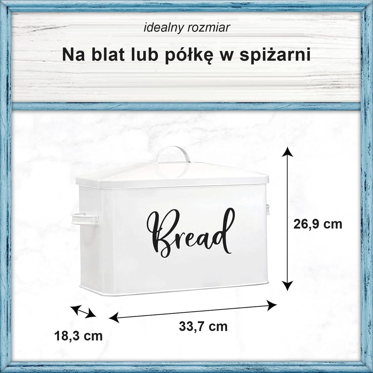 Wymiary chlebaka na blat kuchenny lub półkę w spiżarni
