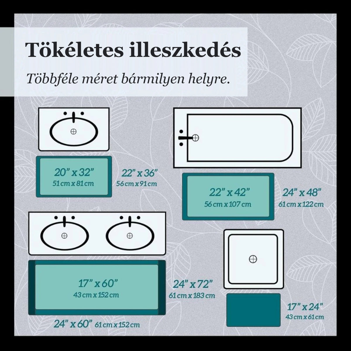 Fürdőszobaszőnyeg méretei és elhelyezési javaslatok