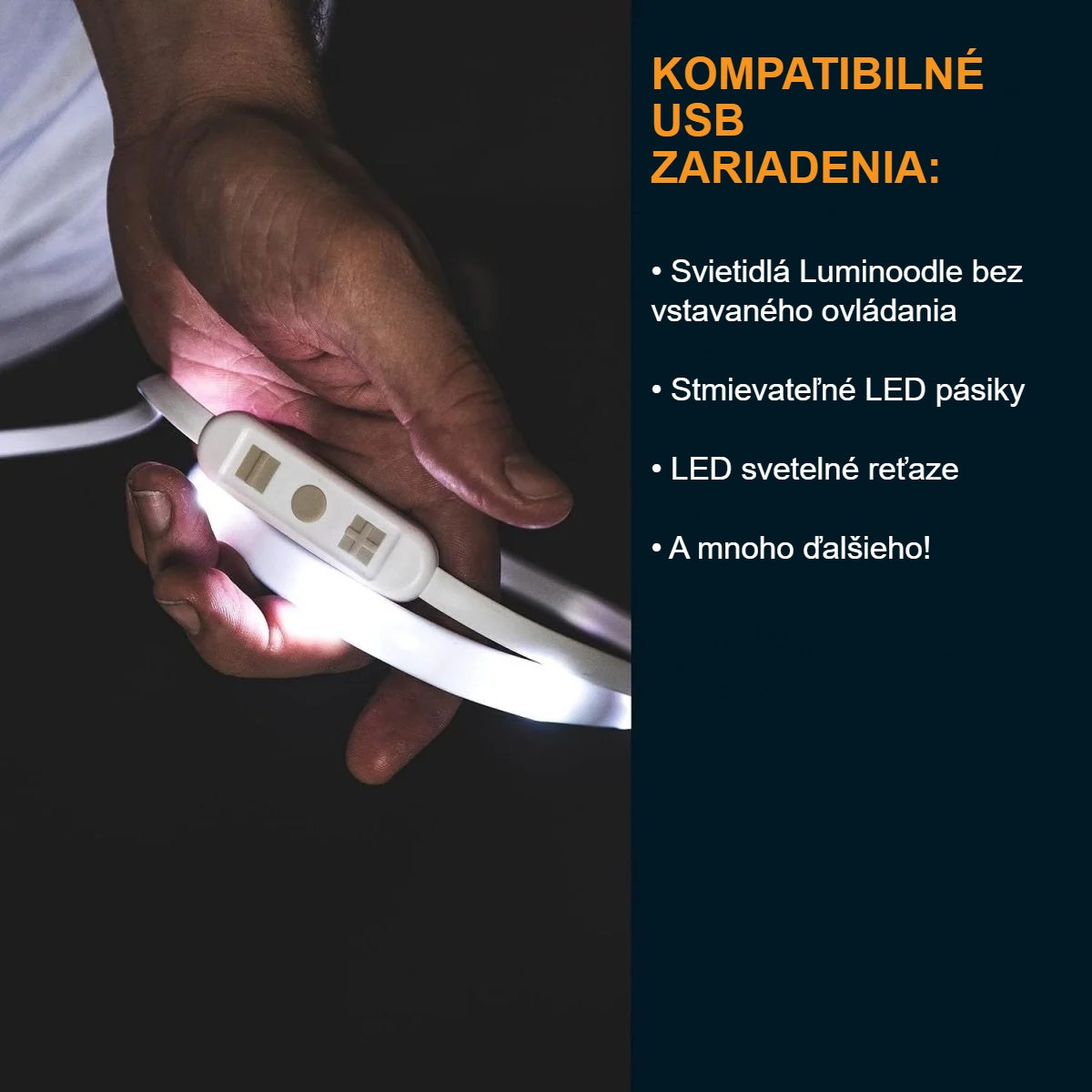 USB LED stmievač kompatibilný s LED pásikmi a USB svetelnými zdrojmi