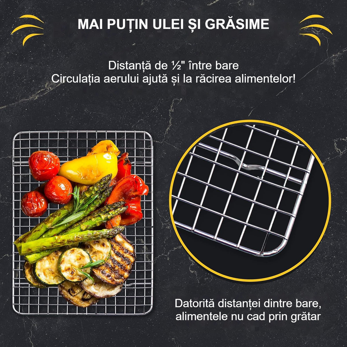 Legume la grill pe grătarul cu plasă deasă