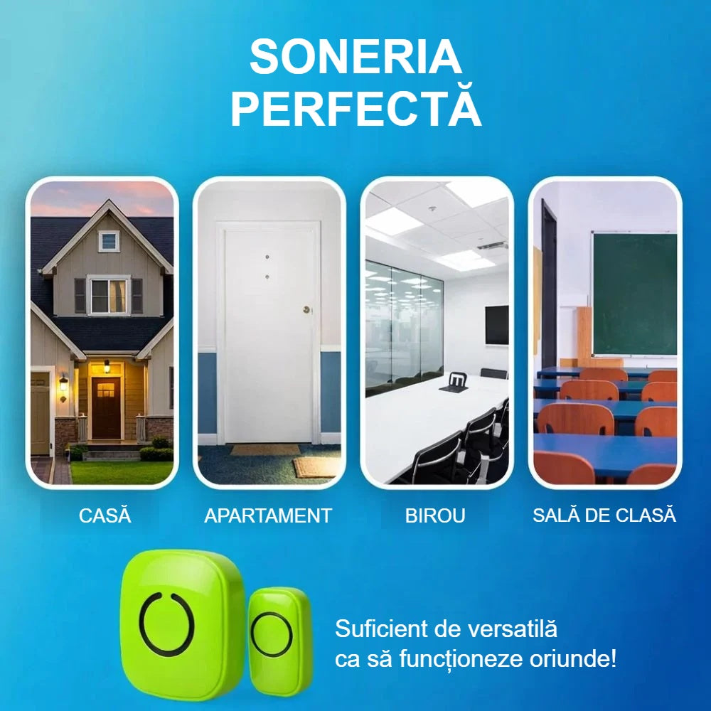 Sonerie wireless pentru casă, apartament, birou și sală de clasă