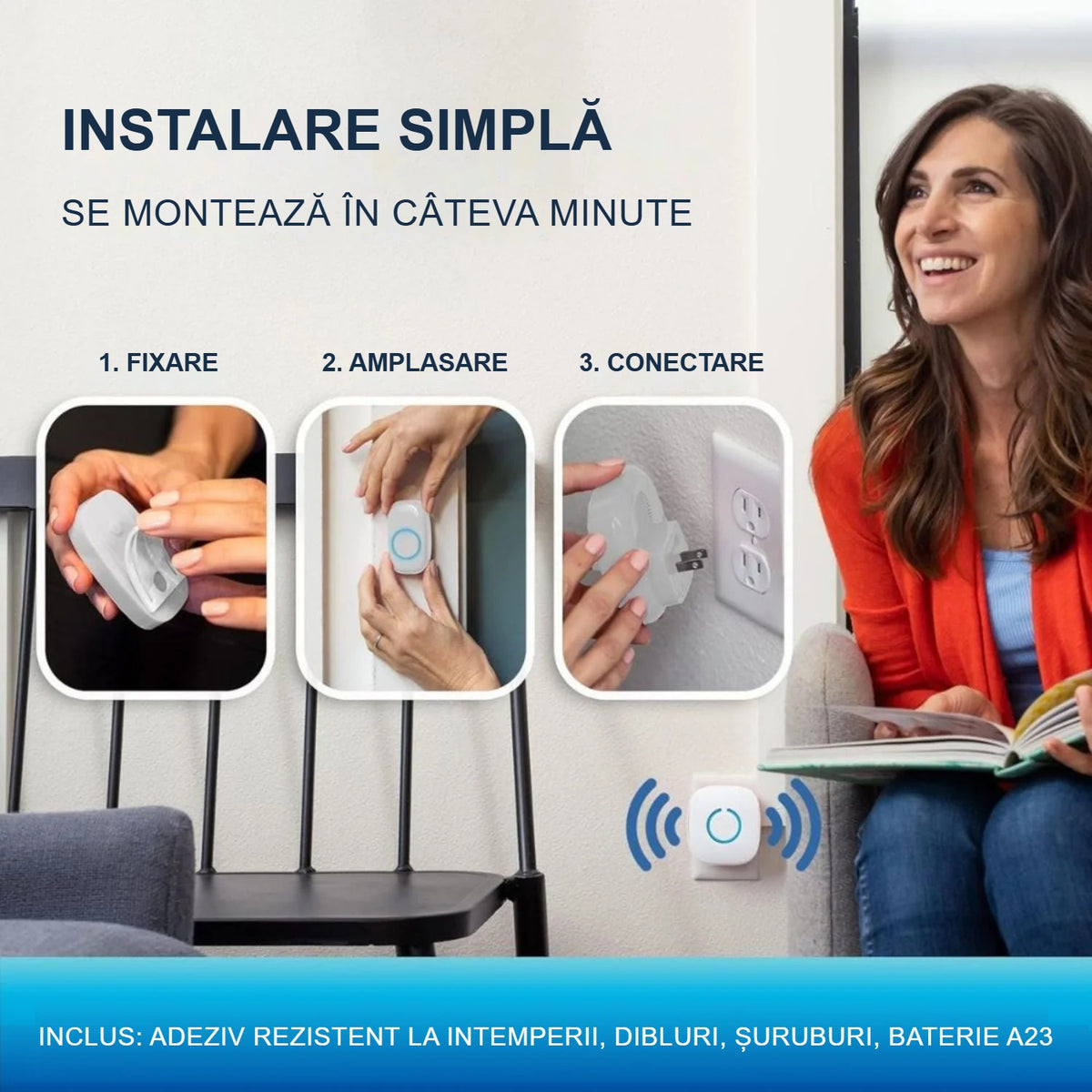 Instalarea simplă a soneriei wireless în 3 pași