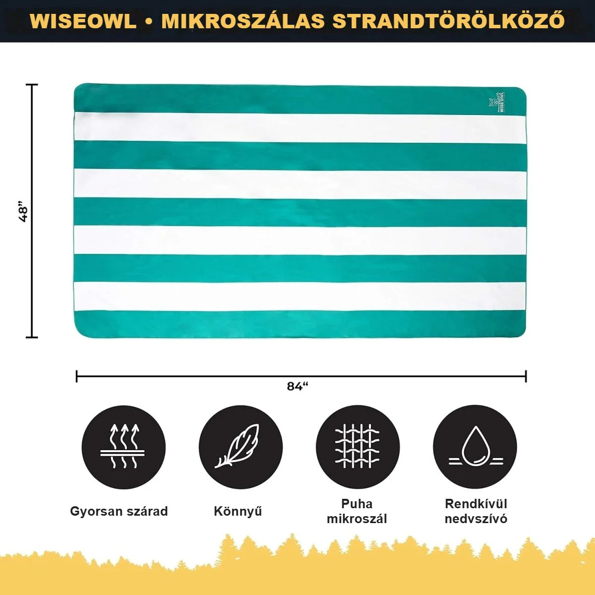 Mikroszálas strandtörölköző tulajdonságai: gyorsan szárad, könnyű, puha, nedvszívó