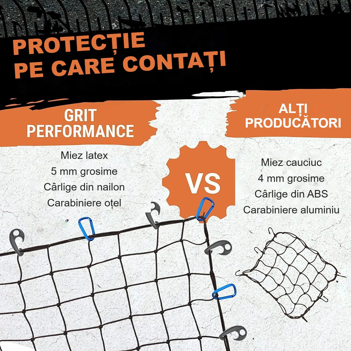 Comparație între plasa Grit Performance și alte plase