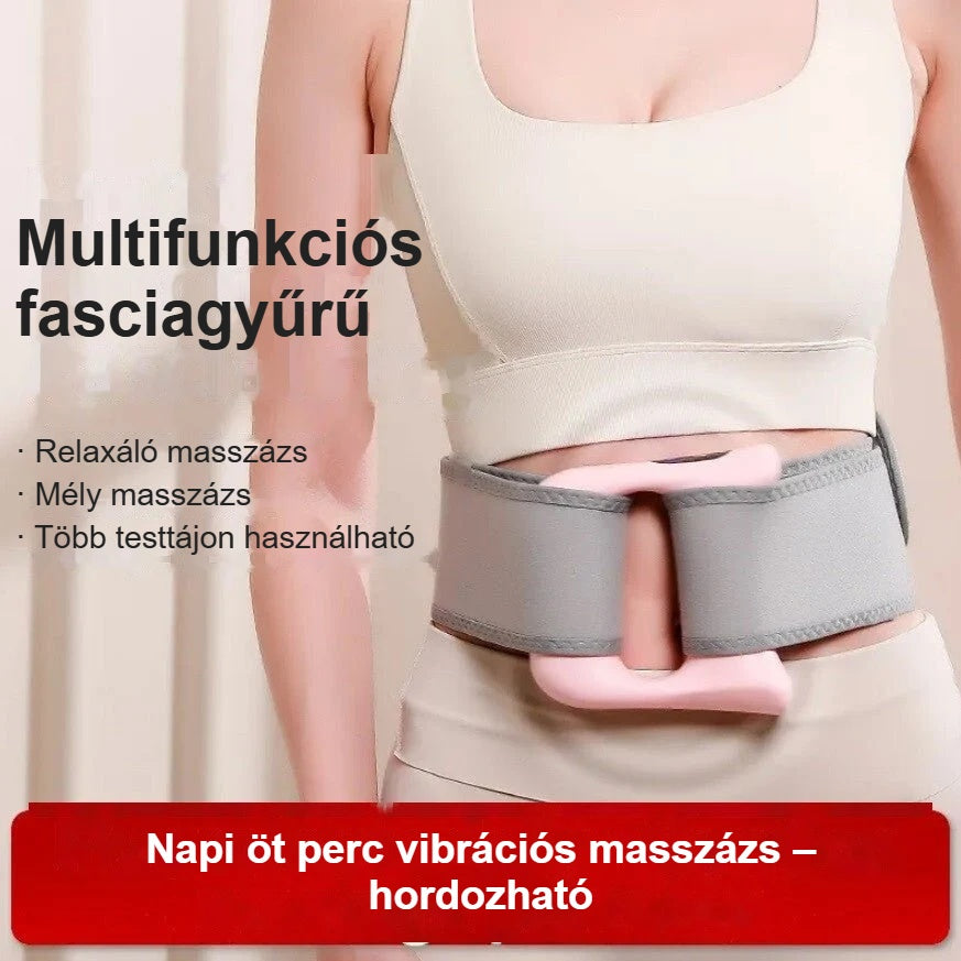 Övvel a derékra rögzített vibrációs masszírozó gyűrű
