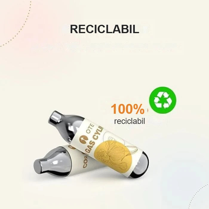 Cartușe CO2 din oțel reciclabile