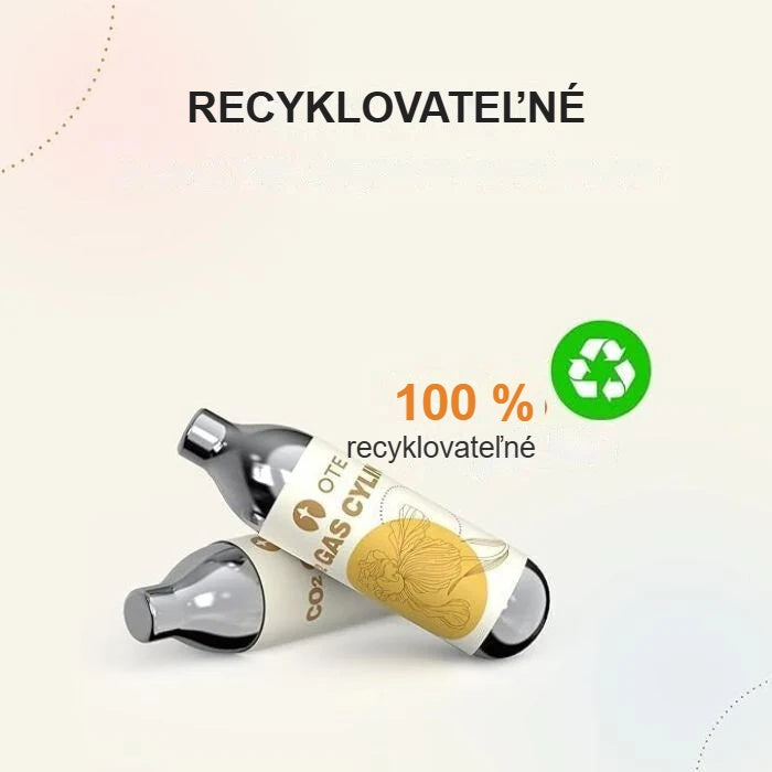 Recyklovateľné oceľové CO2 bombičky