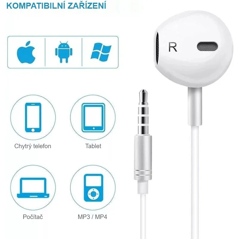 Kompatibilní zařízení: chytrý telefon, tablet, počítač, přehrávač MP3/MP4