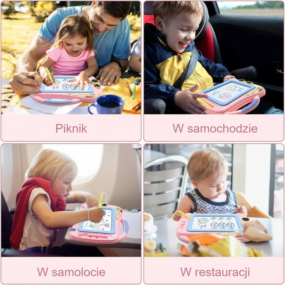 Tablica magnetyczna do rysowania na pikniku, w samochodzie, samolocie i restauracji