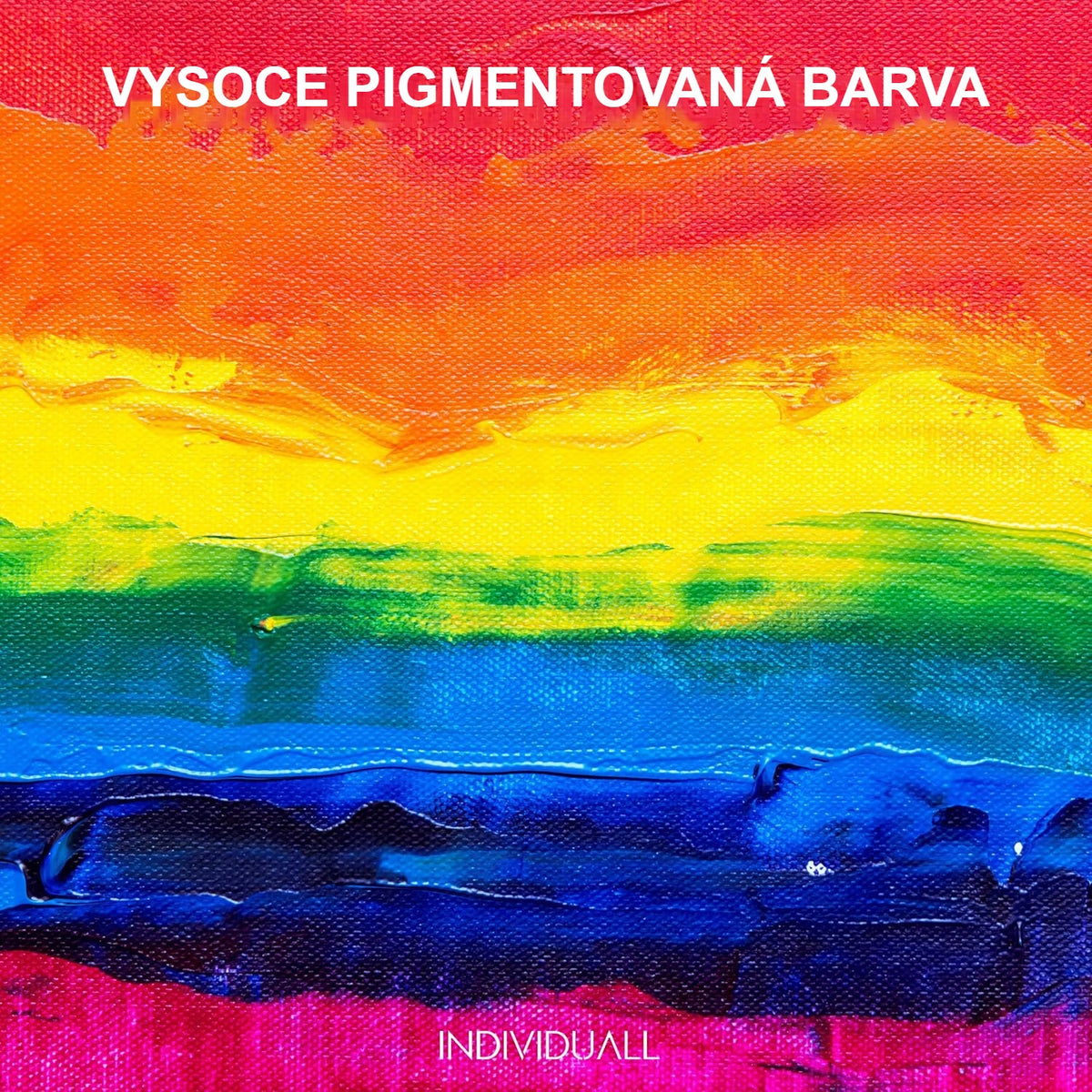 Vysoce pigmentované akrylové barvy v barvách duhy