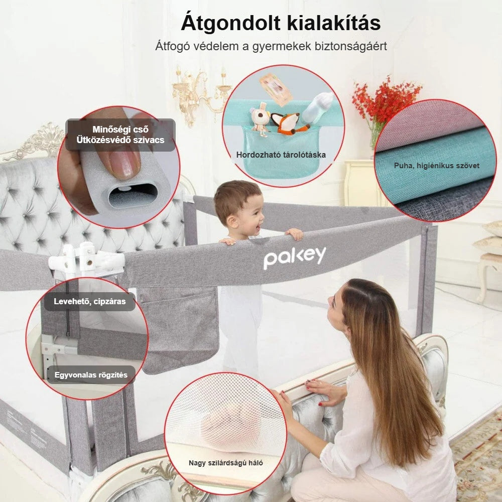 Leesésgátló részletei: ütközésvédő szivacs, tárolózseb, légáteresztő háló