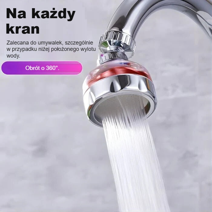Uniwersalny perlator oszczędzający wodę ze strumieniem i krótkim opisem