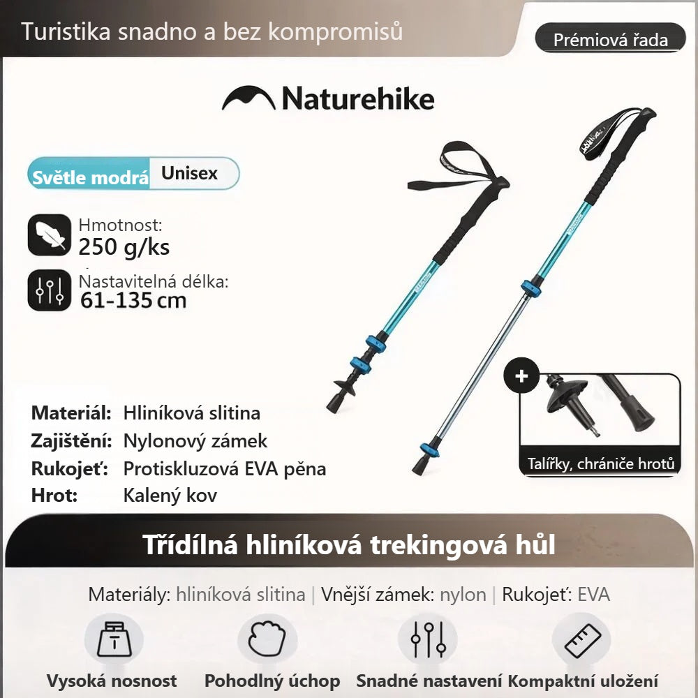 Technické údaje a barva trekingové hole Naturehike