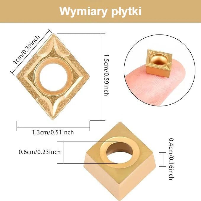 Wymiary płytki tokarskiej CCMT09T304