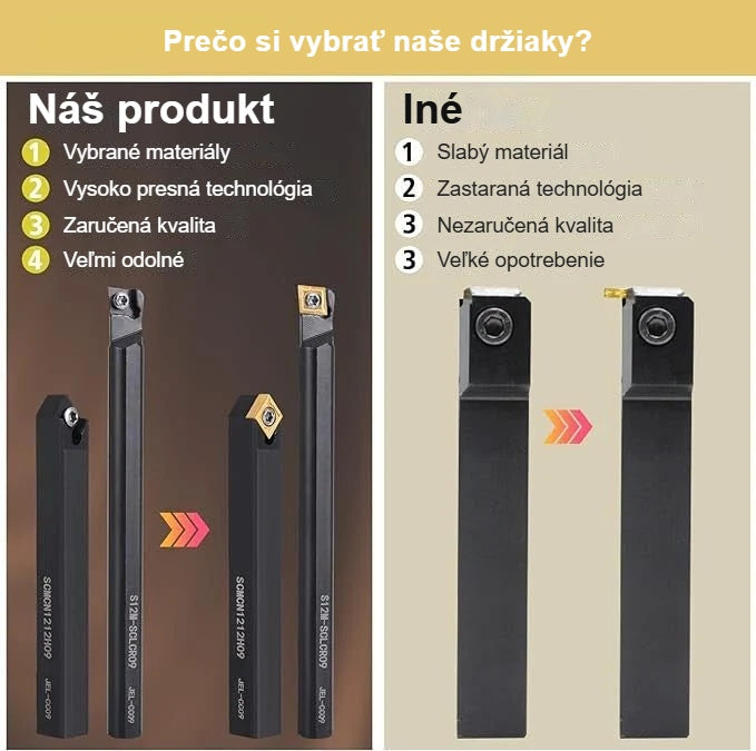 Porovnanie držiakov sústružníckych nožov s inými produktmi