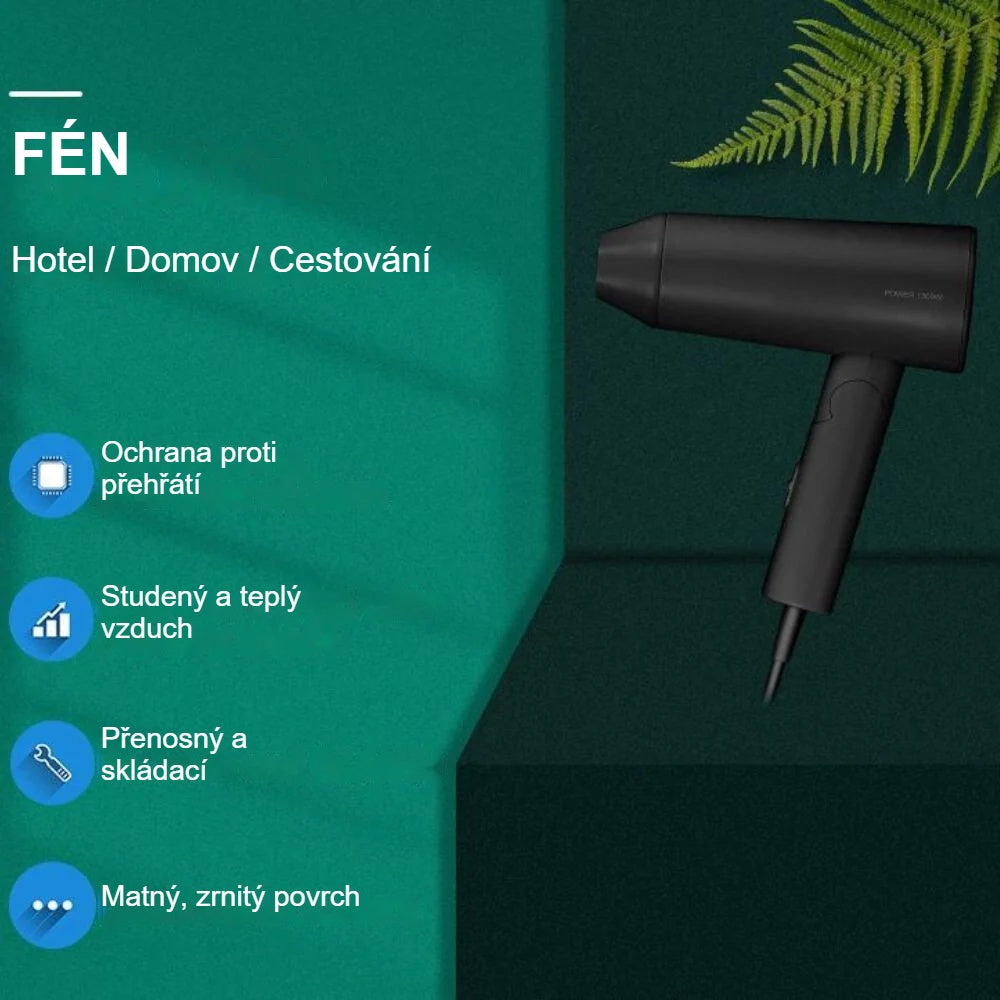 Funkce fénu pro použití doma, v hotelu i na cestách