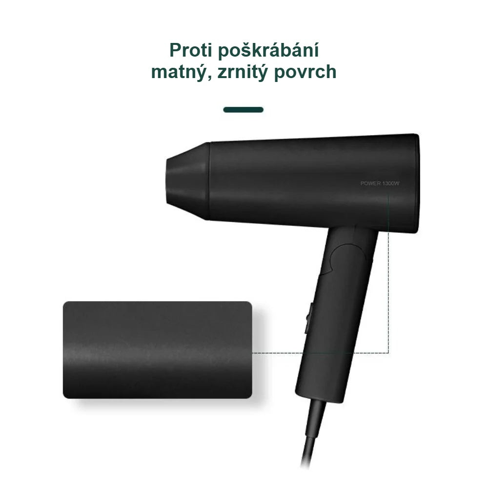 Matný zrnitý povrch fénu odolný proti poškrábání