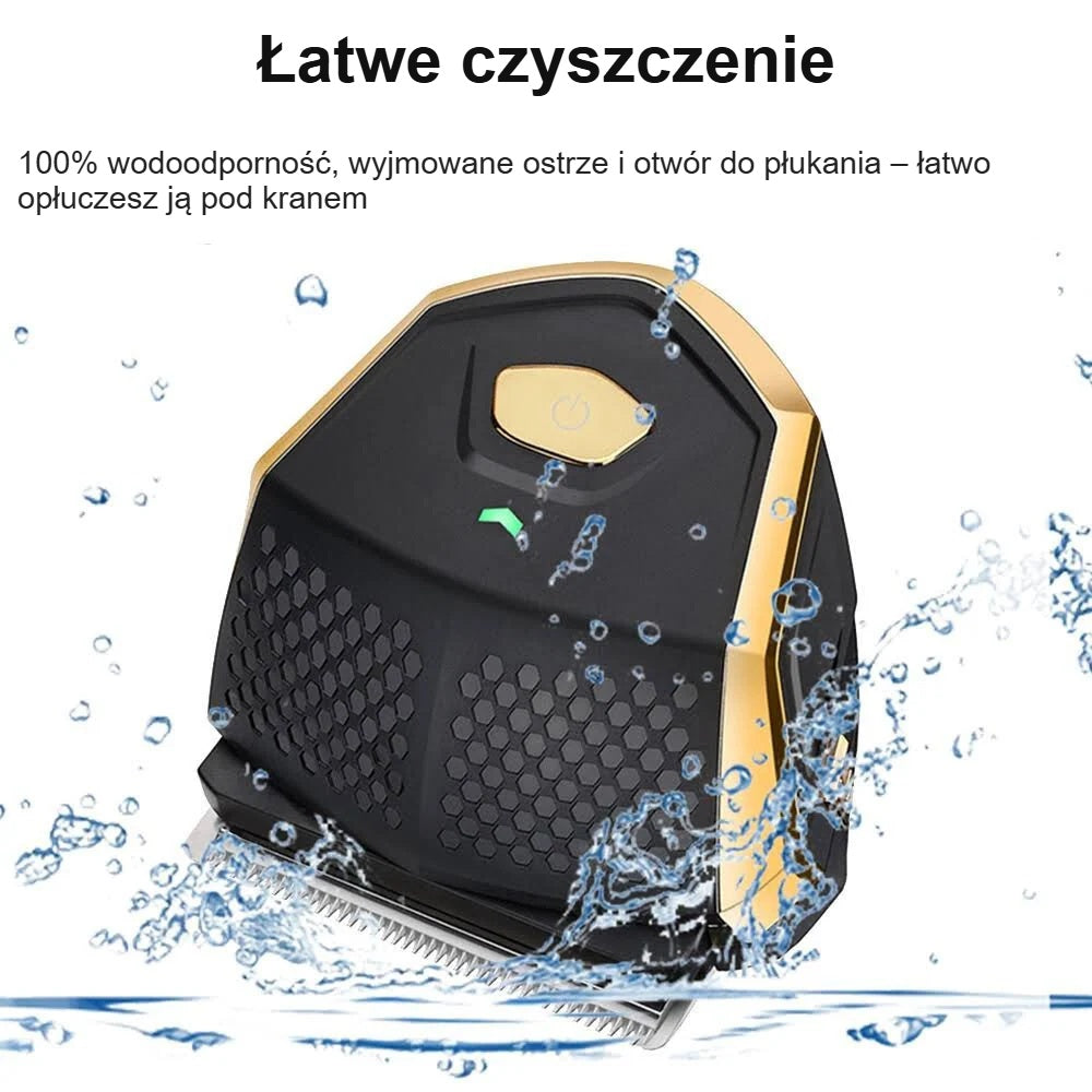 Wodoodporna maszynka do strzyżenia z kroplami wody, łatwa w czyszczeniu