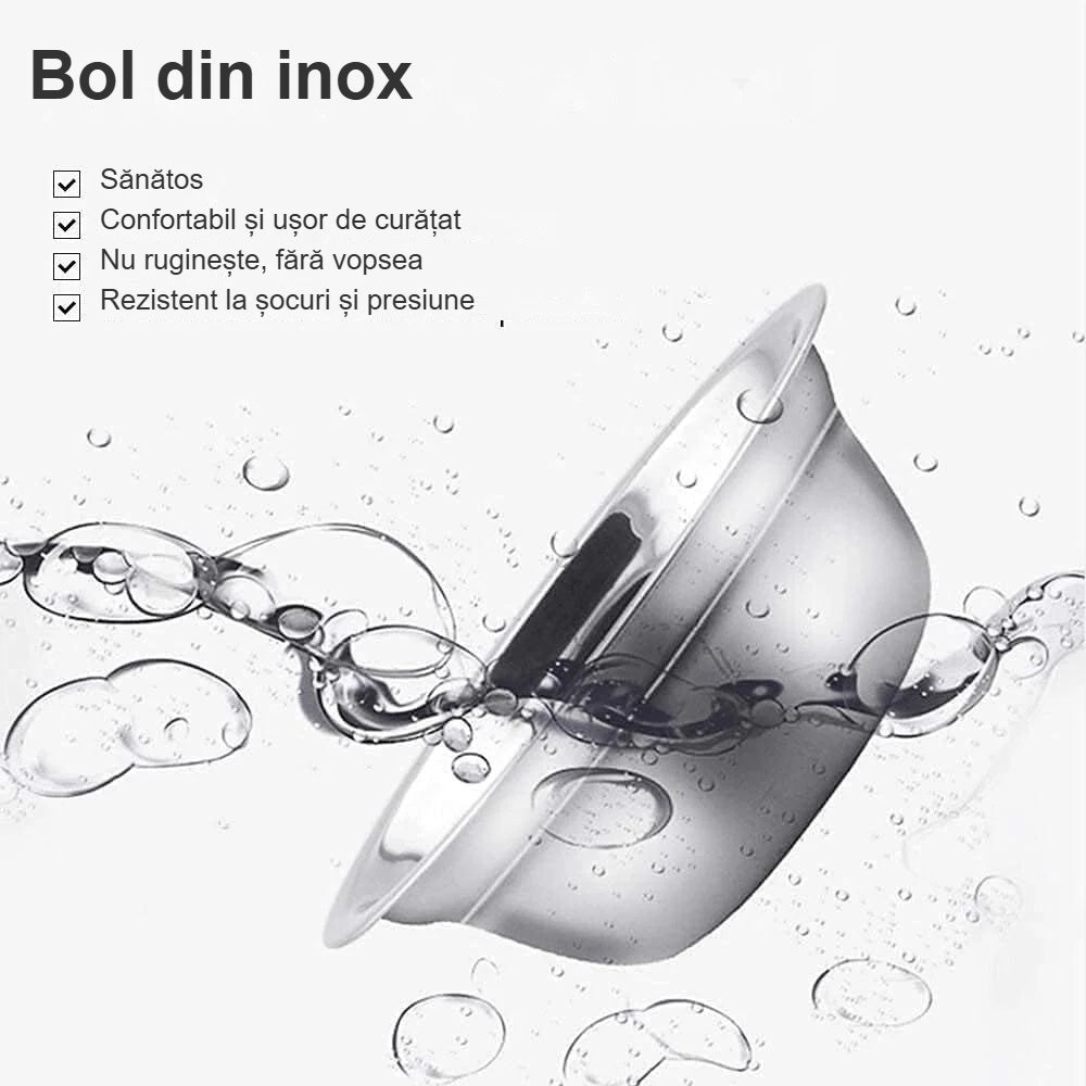 Bolul din oțel inoxidabil al bolului de hrană