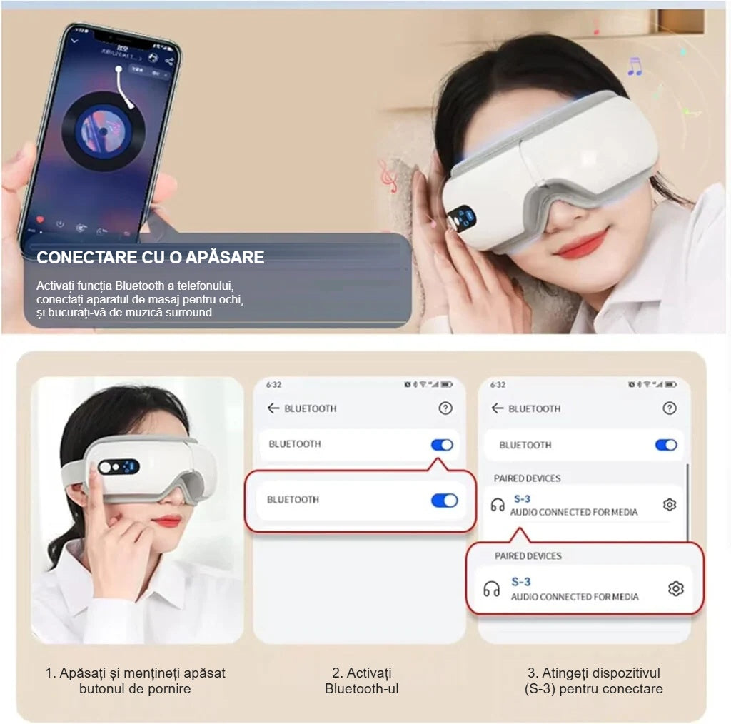 Pașii conectării Bluetooth a aparatului de masaj cu telefonul