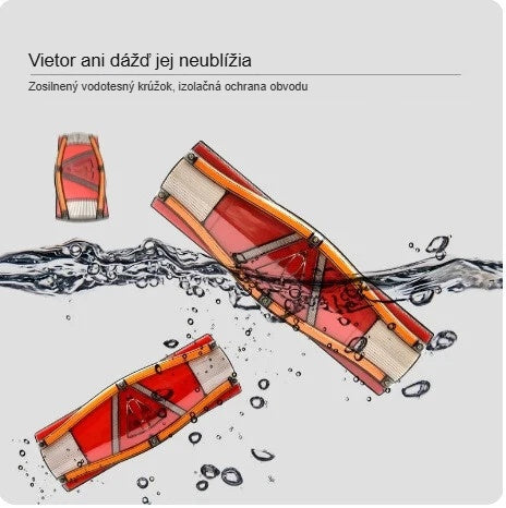 Vodotesná LED zadná lampa s kvapkami vody, ochrana IP67