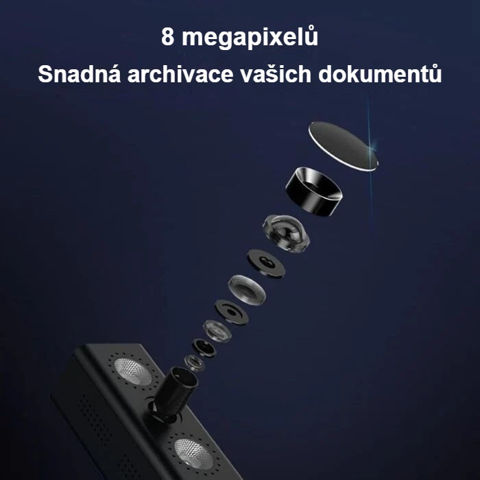 Kamerová hlava skeneru dokumentů 8 megapixelů a vrstvy objektivu