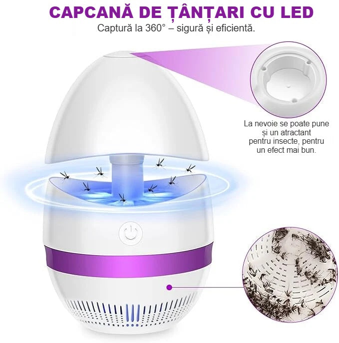 Cum funcționează capcana de țânțari cu LED: capturarea insectelor și recipientul colector