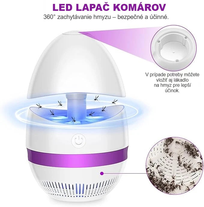 Fungovanie LED lapača komárov: zachytávanie hmyzu a zberná nádoba