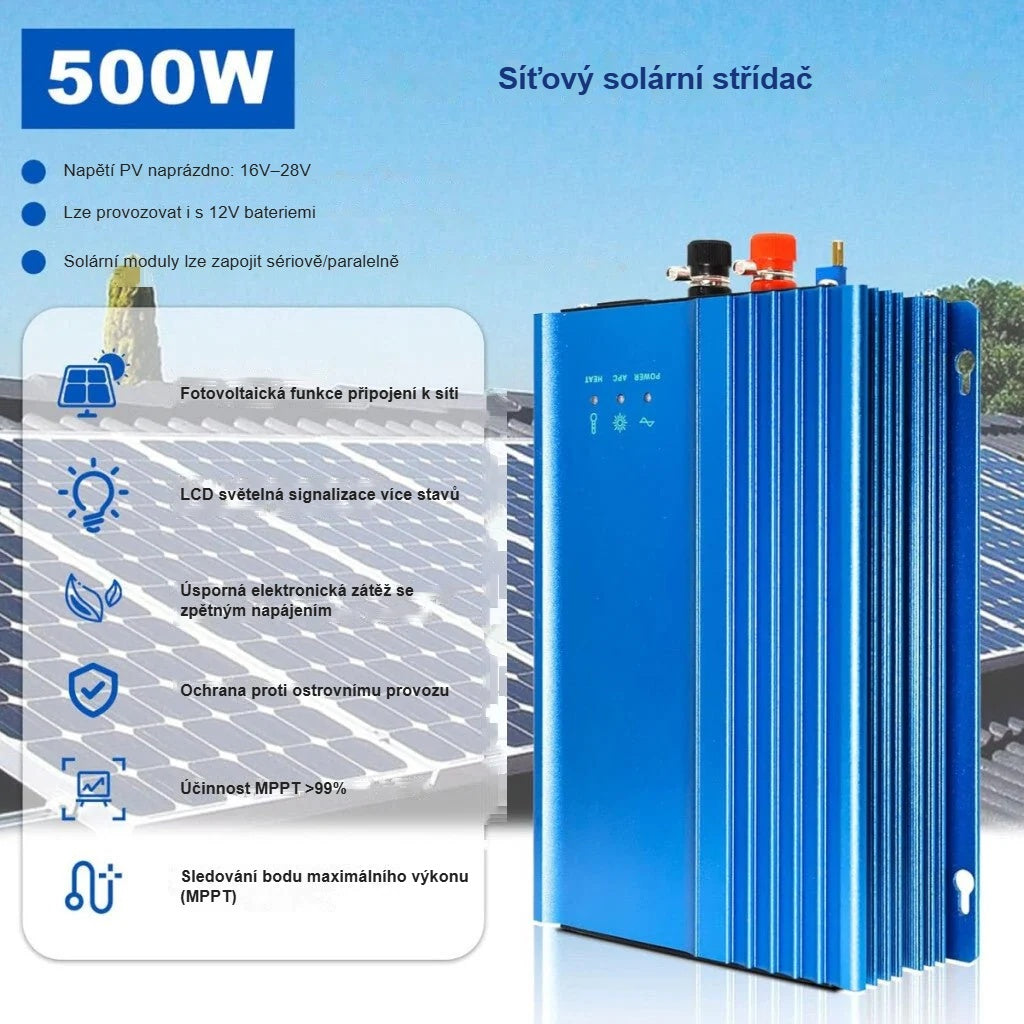 Hlavní funkce síťového střídače 500 W