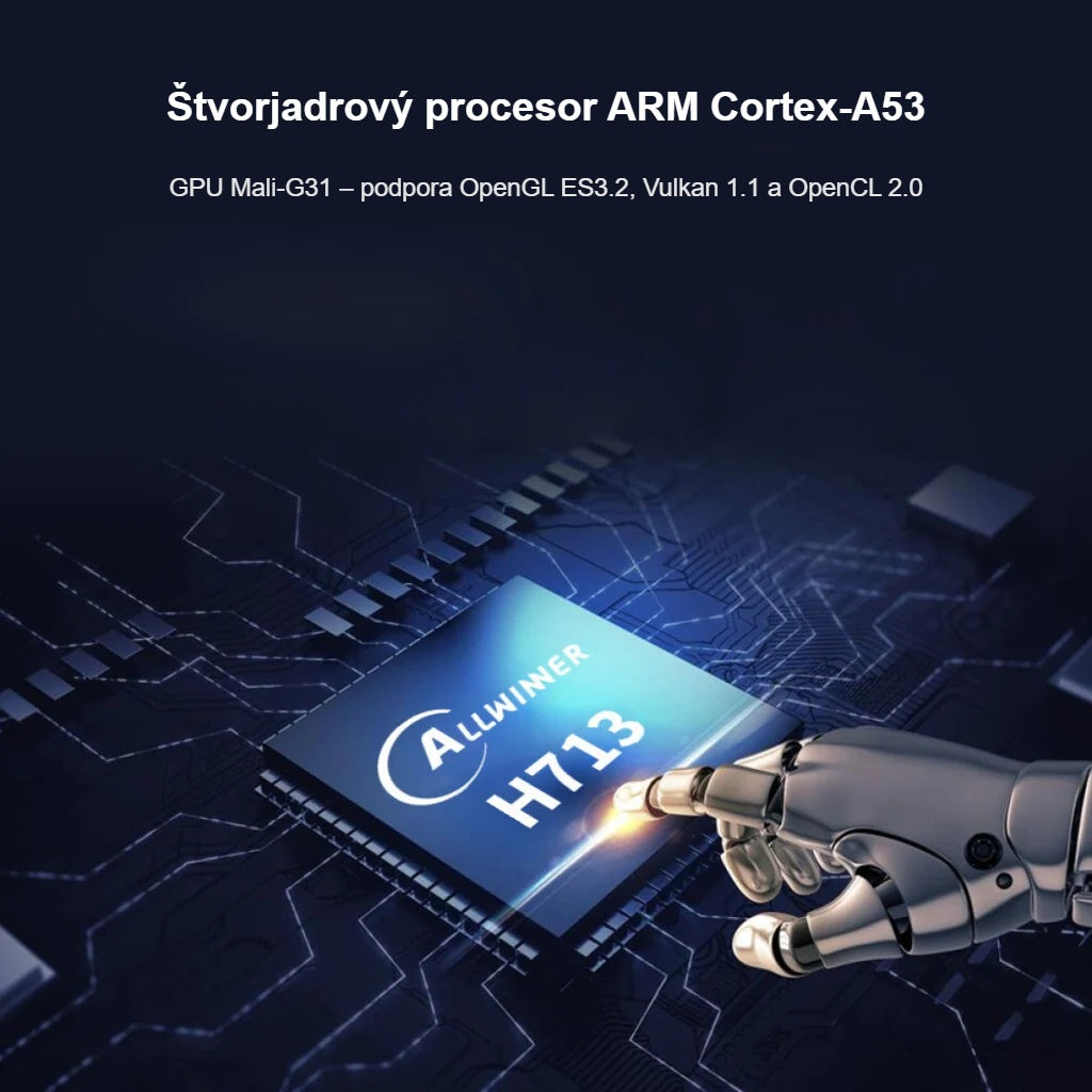 Štvorjadrový procesor ARM Cortex-A53 projektora