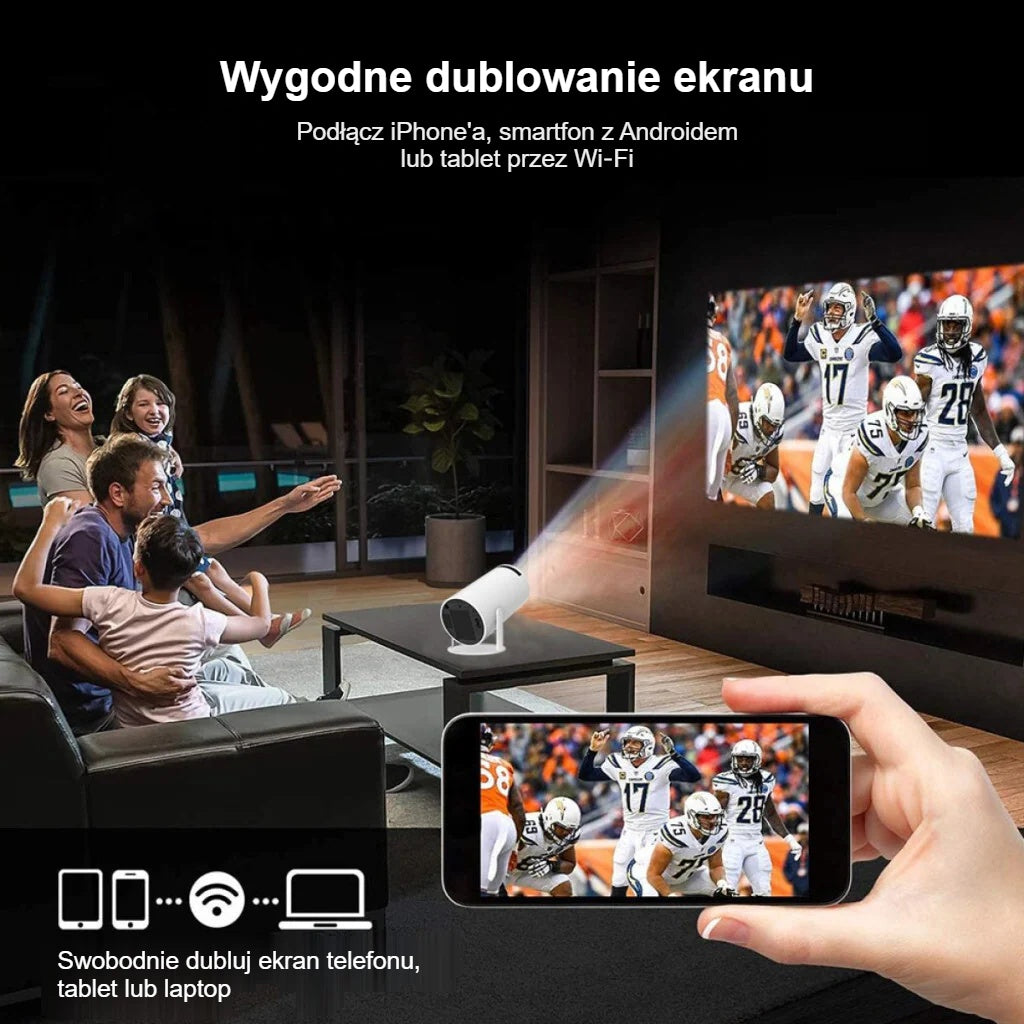 Dublowanie ekranu telefonu na projektorze przez Wi‑Fi