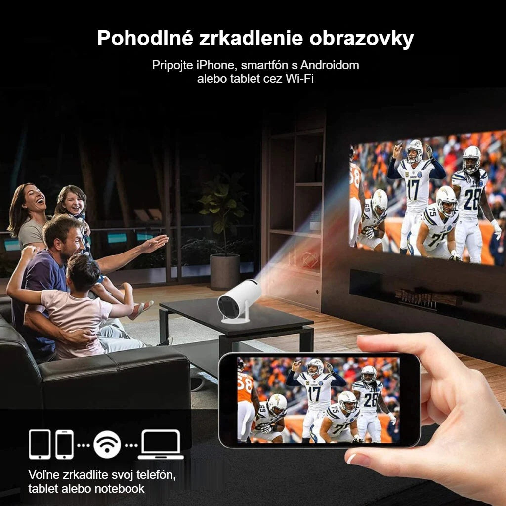 Zrkadlenie obrazovky telefónu na projektor cez Wi-Fi