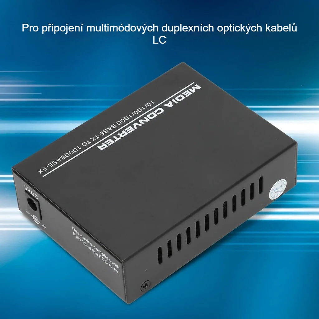 Optický Ethernet převodník pro multimódový duplexní kabel LC