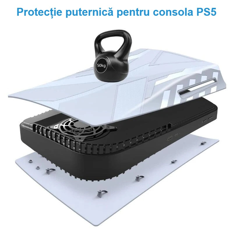 Ganteră pe panoul frontal PS5 – material ABS rezistent