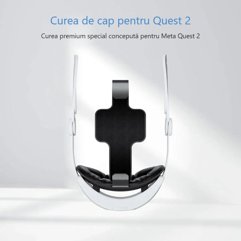 Curea de cap VR reglabilă cu bandă superioară căptușită, vedere din spate