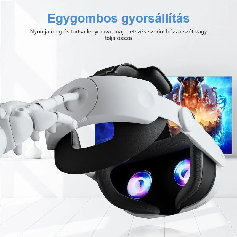 Egygombos gyorsállítás a VR fejpánt hátsó részén