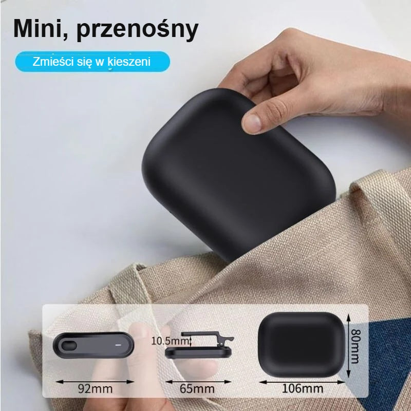 Etui ładujące pilota do stron w dłoni, z wymiarami